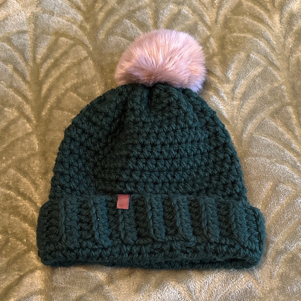 Green knit hat